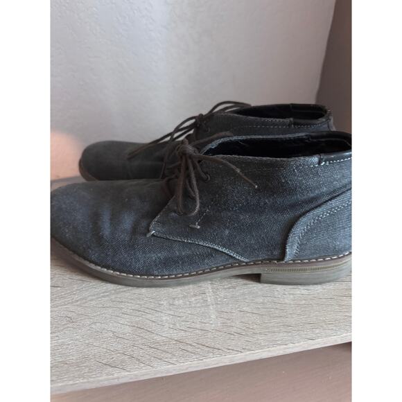 Men's IZOD Gray Canvas Lace-Up Chukka Boots Size 11M - Picture 2 of 9